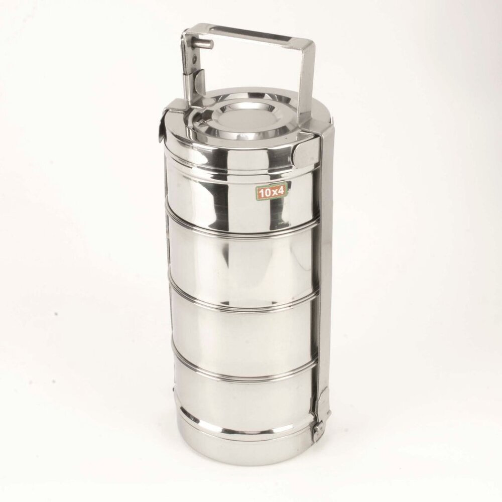 Tiffin 4-Tier Stainless Steel Food Carrier